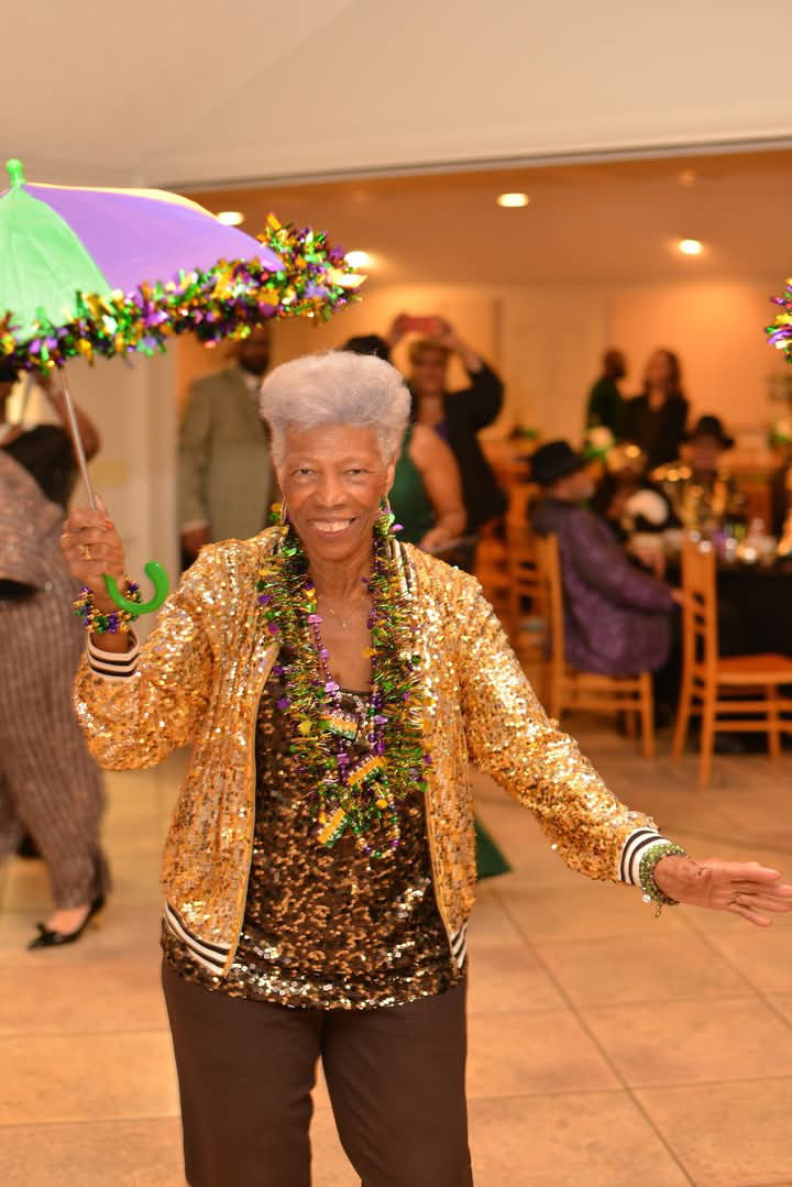 Second line dancing at the Mardi Gras Ball