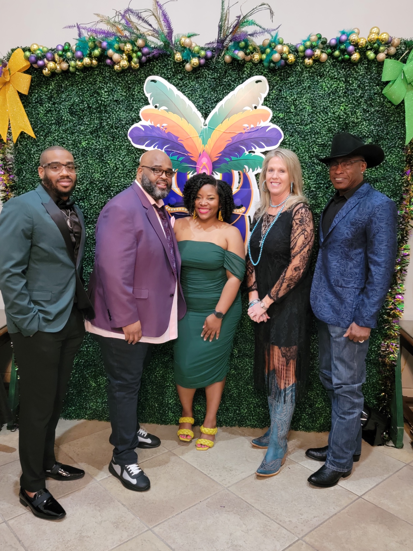 Group photo at the 2025 Mardi Gras Ball